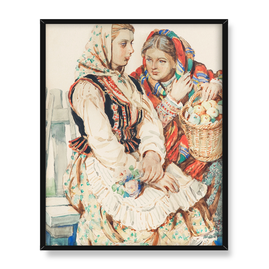 Henryk Uziembło Góralka z kogutem 40x50