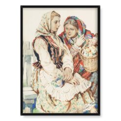 Henryk Uziembło Góralka z kogutem 50×70