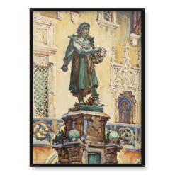 Henryk Uziembło Pomnik Kopernika na dziedzińcu Collegium Maius 50×70