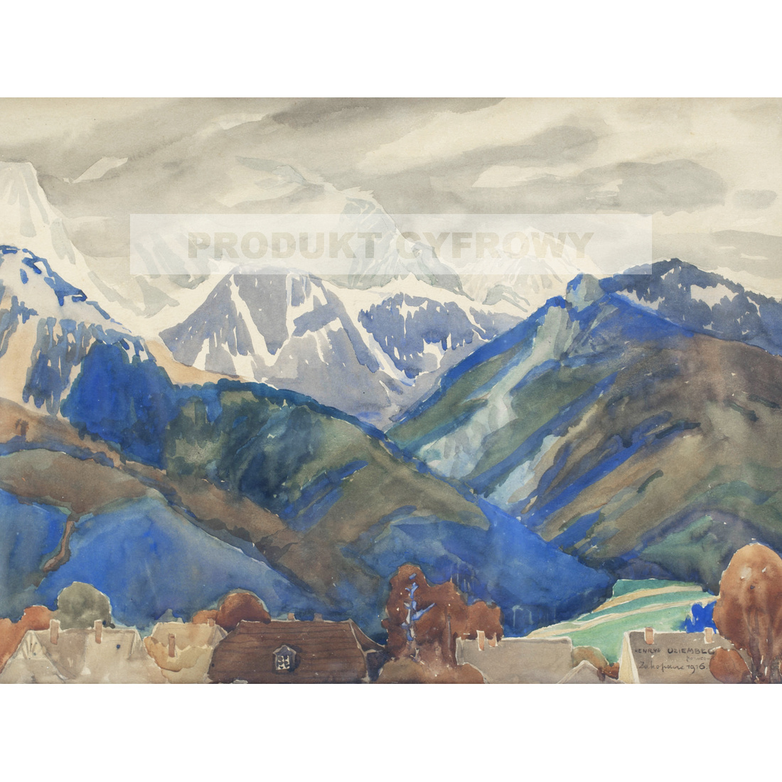 Henryk Uziembło Zakopane jesienią w Tatrach — produkt cyfrowy do pobrania