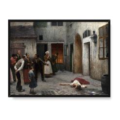 Jakub Schikaneder Morderstwo w domu 40×30