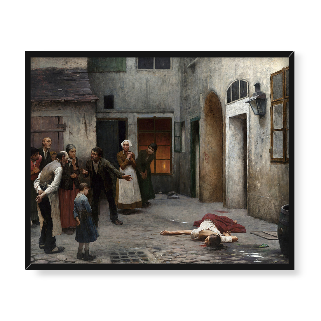Jakub Schikaneder Morderstwo w domu 50x40
