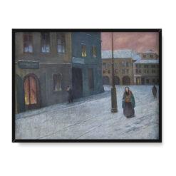 Jakub Schikaneder Nocna ulica 40×30