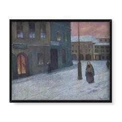 Jakub Schikaneder Nocna ulica 50×40