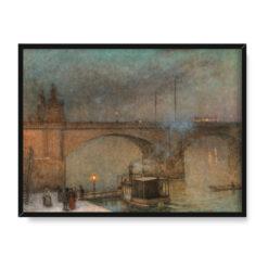 Jakub Schikaneder Praga most Palackiego 40×30