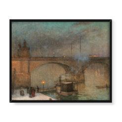 Jakub Schikaneder Praga most Palackiego 50×40