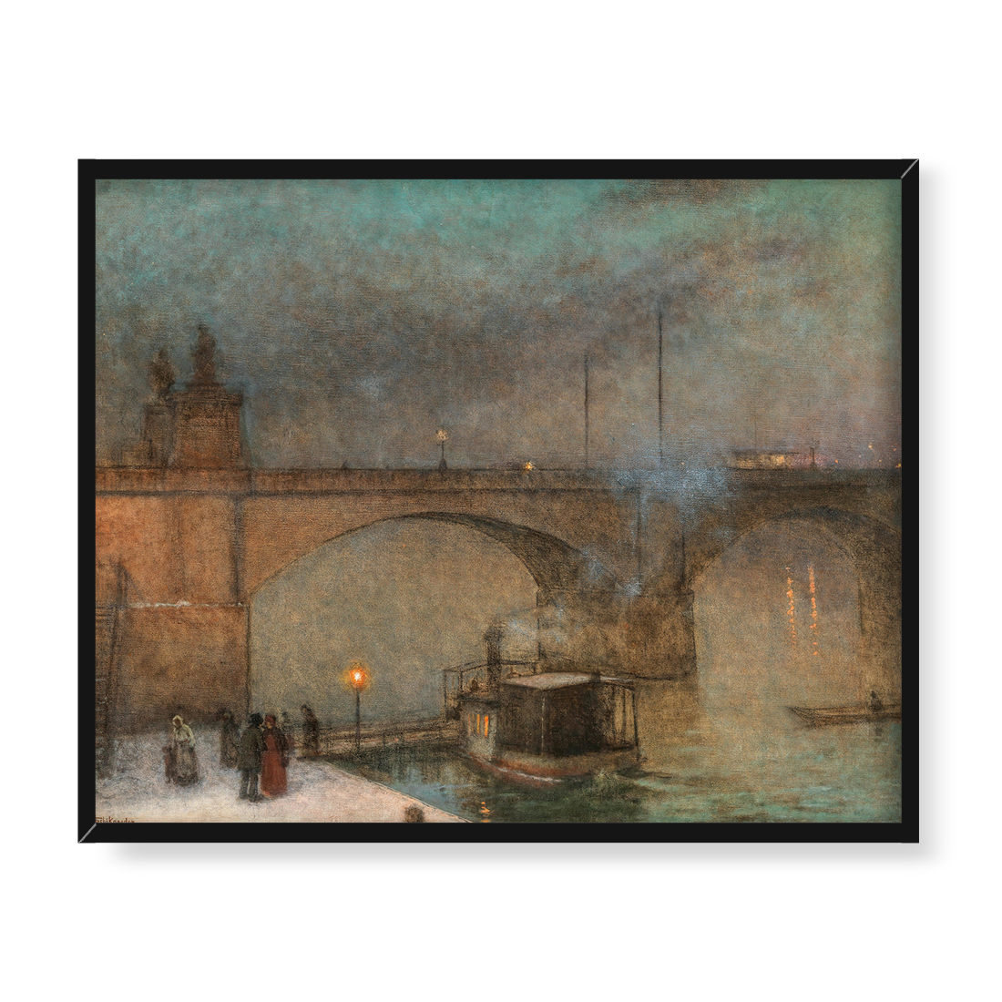 Jakub Schikaneder Praga most Palackiego 50x40