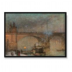 Jakub Schikaneder Praga most Palackiego 70×50