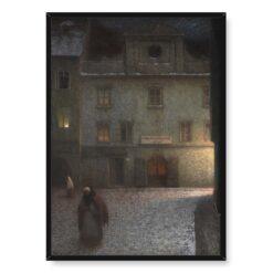 Jakub Schikaneder Wieczorna ulica 50×70