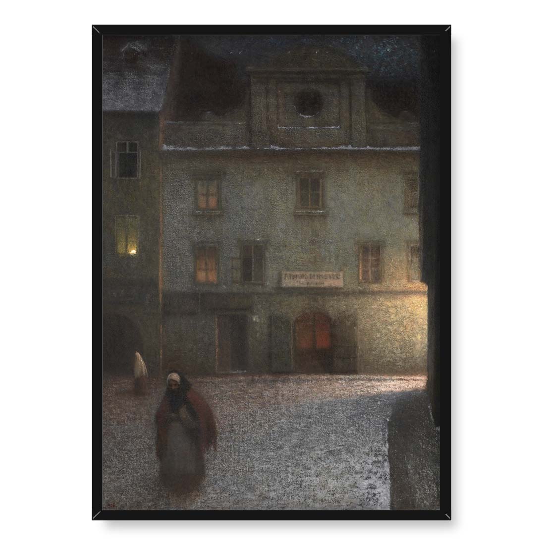 Jakub Schikaneder Wieczorna ulica 50x70