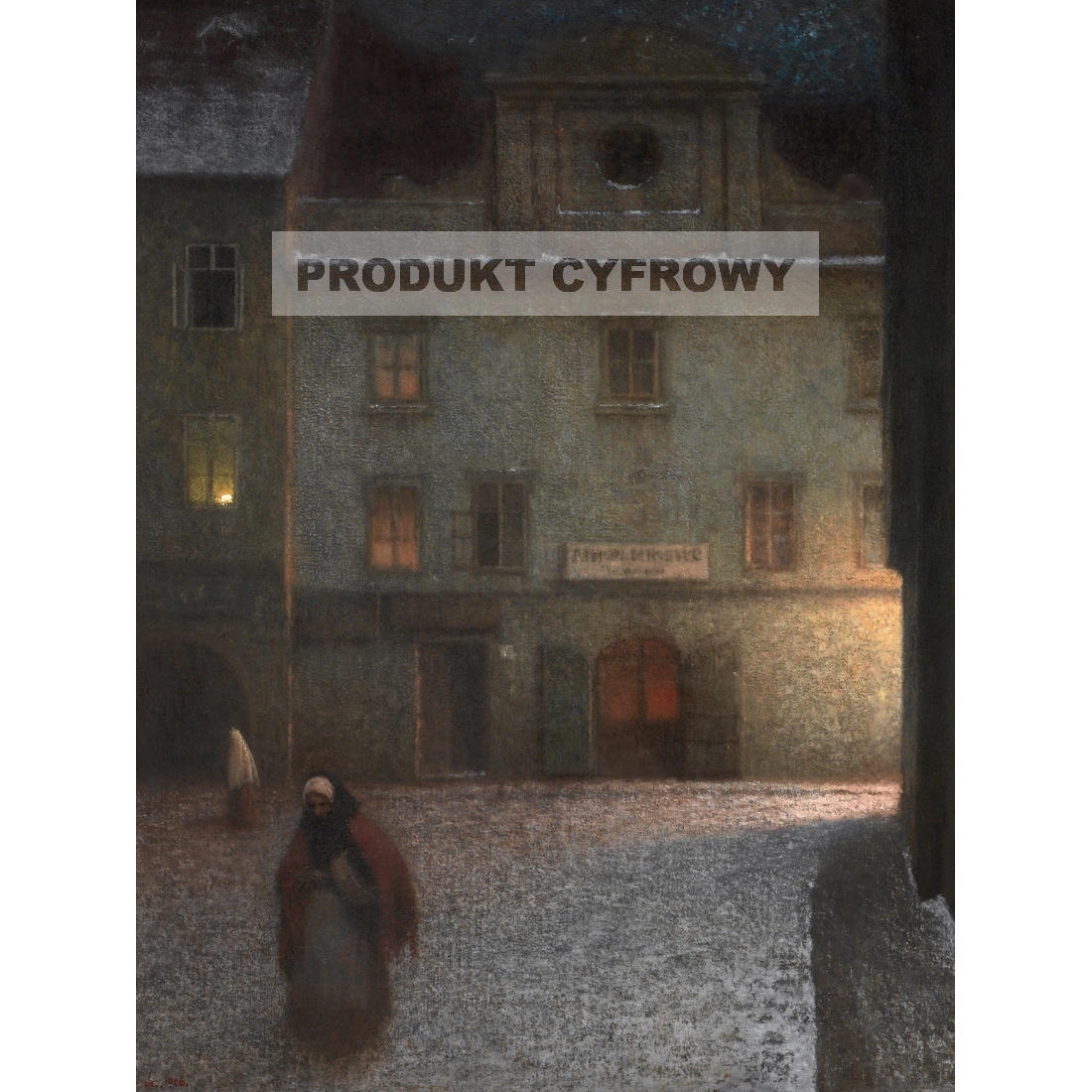 Jakub Schikaneder Wieczorna ulica — produkt cyfrowy do pobrania