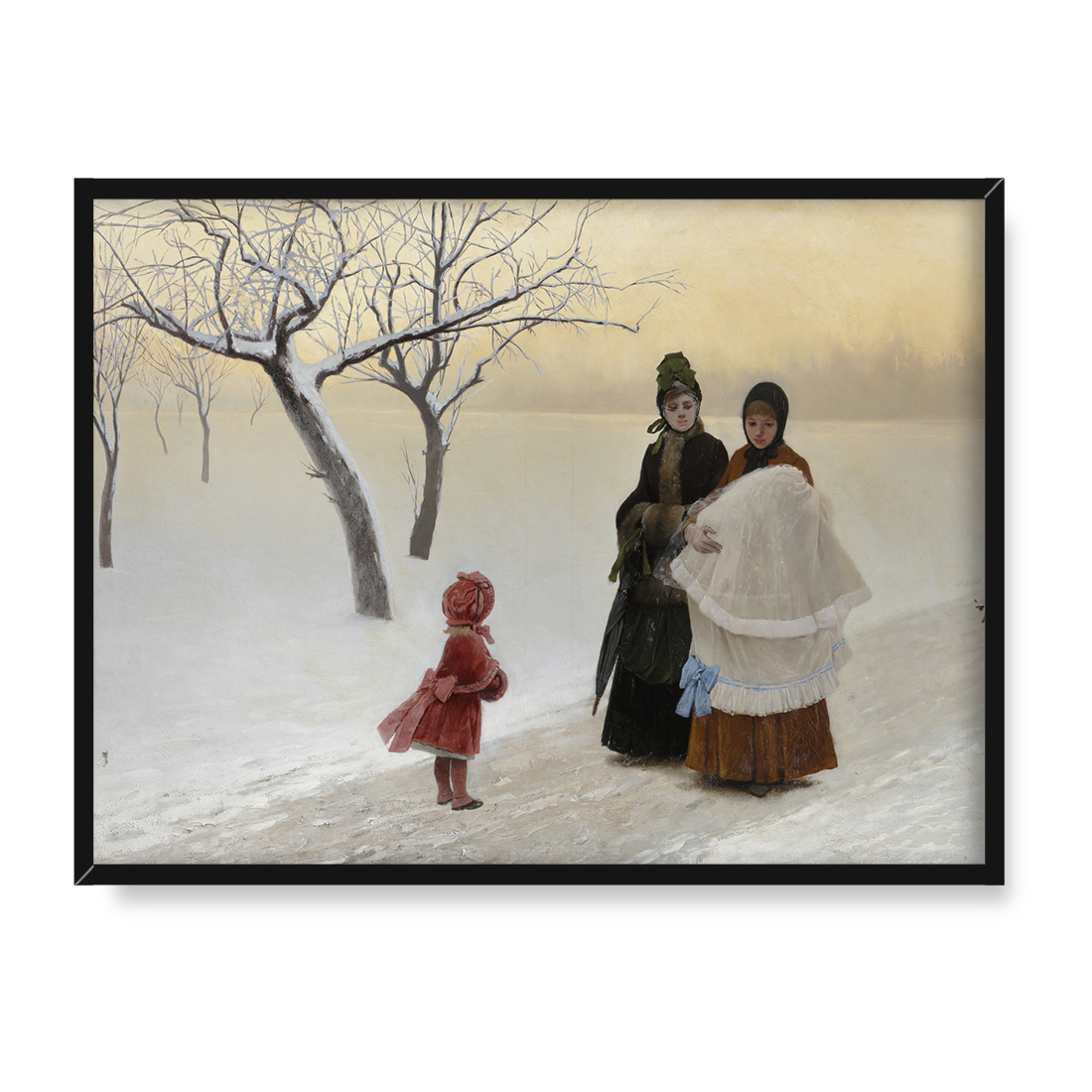 Jakub Schikaneder Zimowe kwiaty 40x30