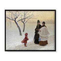 Jakub Schikaneder Zimowe kwiaty 50×40