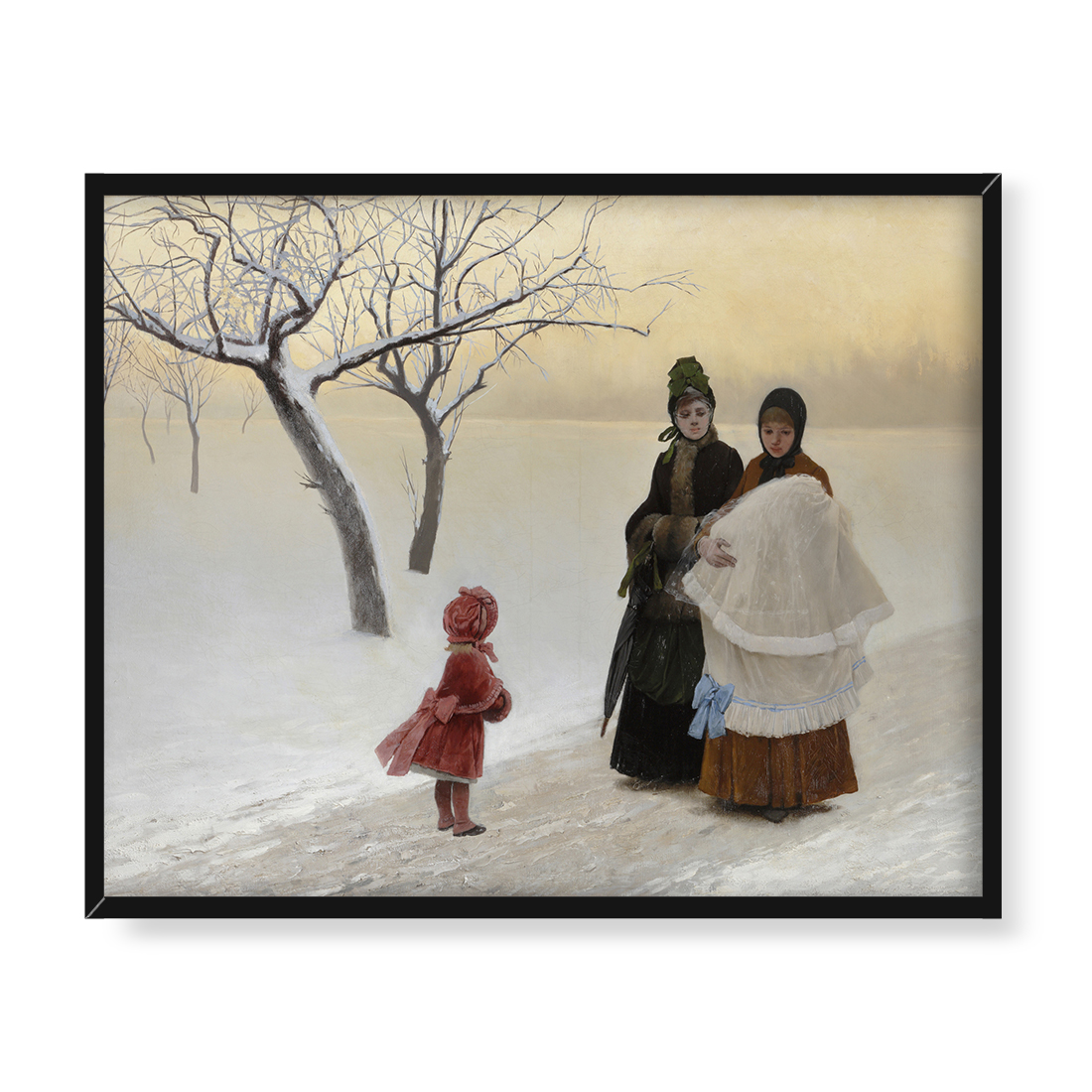 Jakub Schikaneder Zimowe kwiaty 50x40 w RAMIE