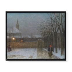 Jakub Schikaneder Zimowy wieczór w Pradze 50×40