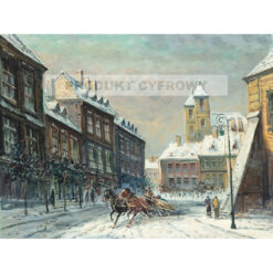 Jan Rawicz Zimowy widok miejski — produkt cyfrowy do pobrania