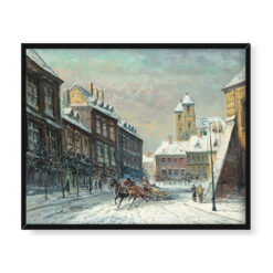 Jan Rawicz Zimowy widok miejski 50×40
