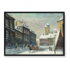 Jan Rawicz Zimowy widok miejski 70×50