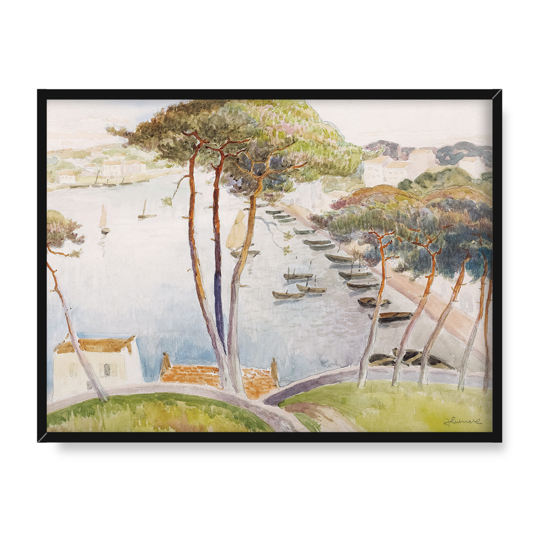 Jan Rubczak Port w Audierne 30x40 w RAMIE