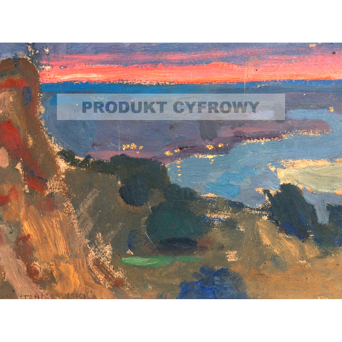 Jan Stanisławski Dniepr pod Kijowem nocą — produkt cyfrowy do pobrania