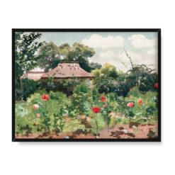 Jan Stanisławski Maki w ogrodzie 30×40