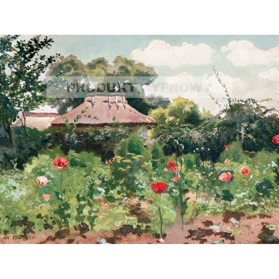 Jan Stanisławski Maki w ogrodzie — produkt cyfrowy do pobrania