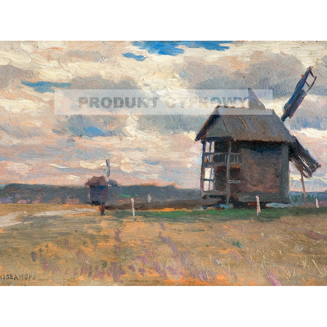 Jan Stanisławski Pejzaż z wiatrakami — produkt cyfrowy do pobrania