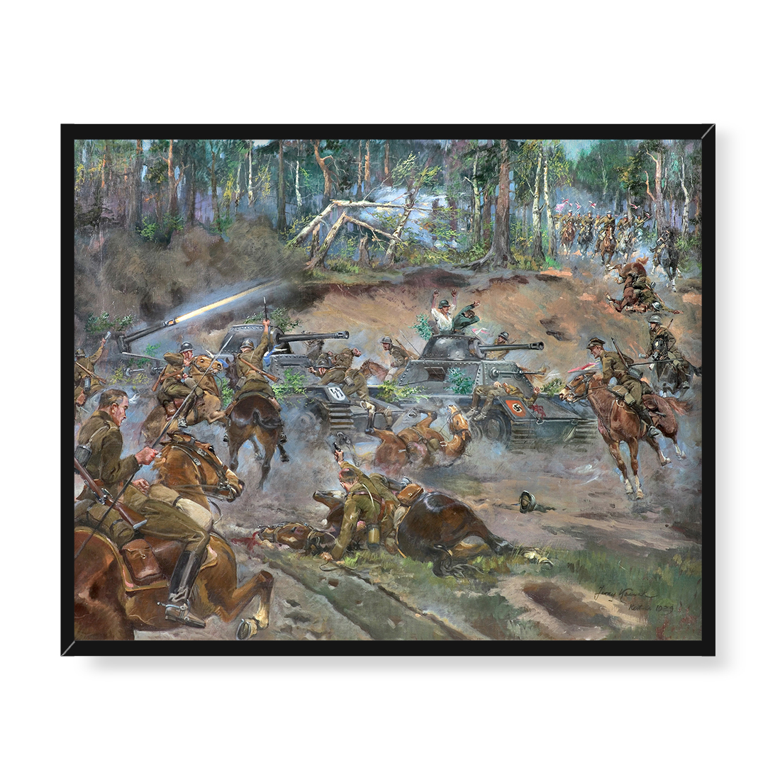 Jerzy Kossak Bitwa pod Kutnem 50x40