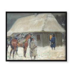 Jerzy Kossak Kawaleria. 50×40