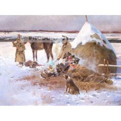 Jerzy Kossak Odpoczynek przy ognisku — produkt cyfrowy do pobrania