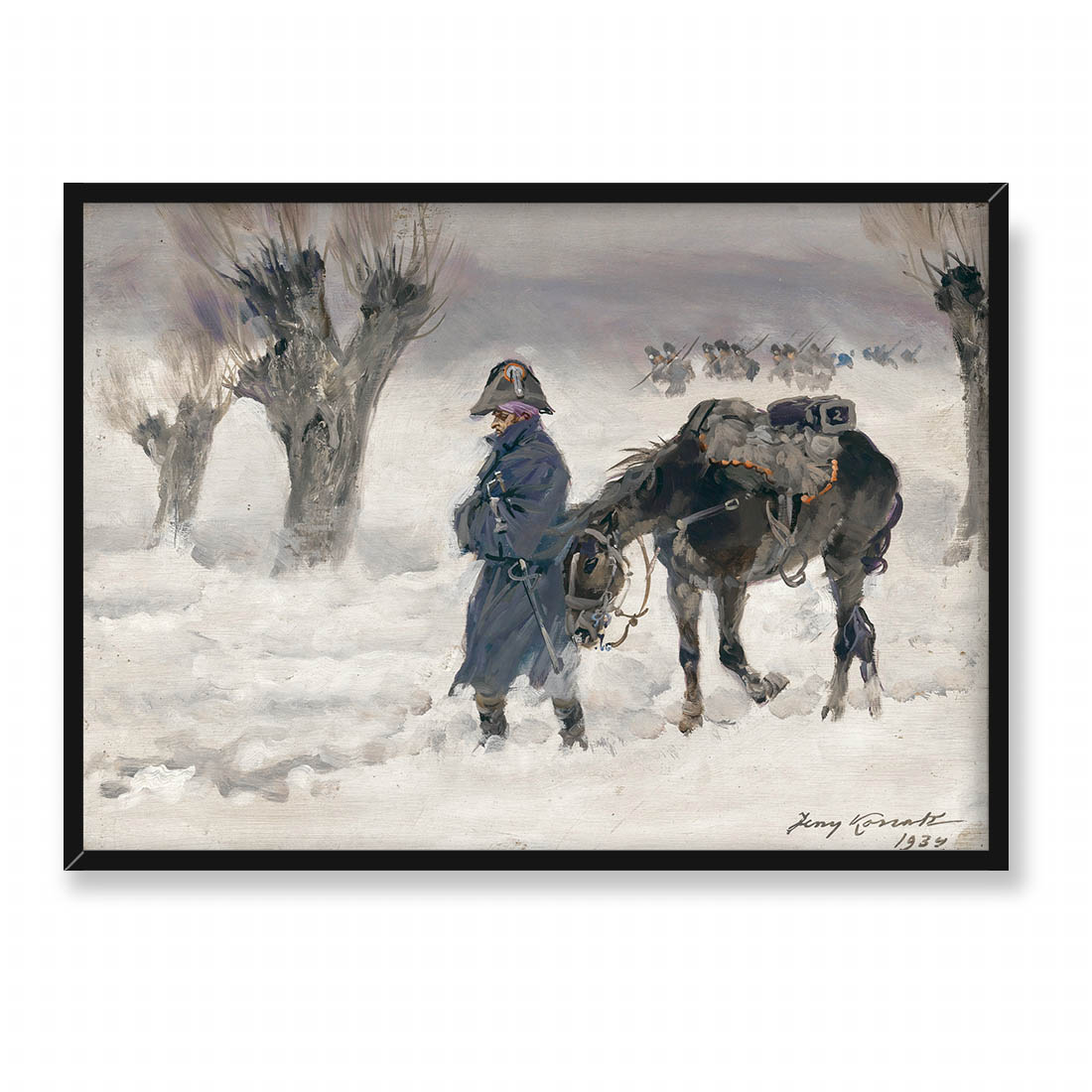 Jerzy Kossak Odwrot podczas kampanii napoleonskiej 70x50