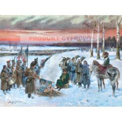 Jerzy Kossak Palenie sztandarów przed Napoleonem — produkt cyfrowy do pobrania