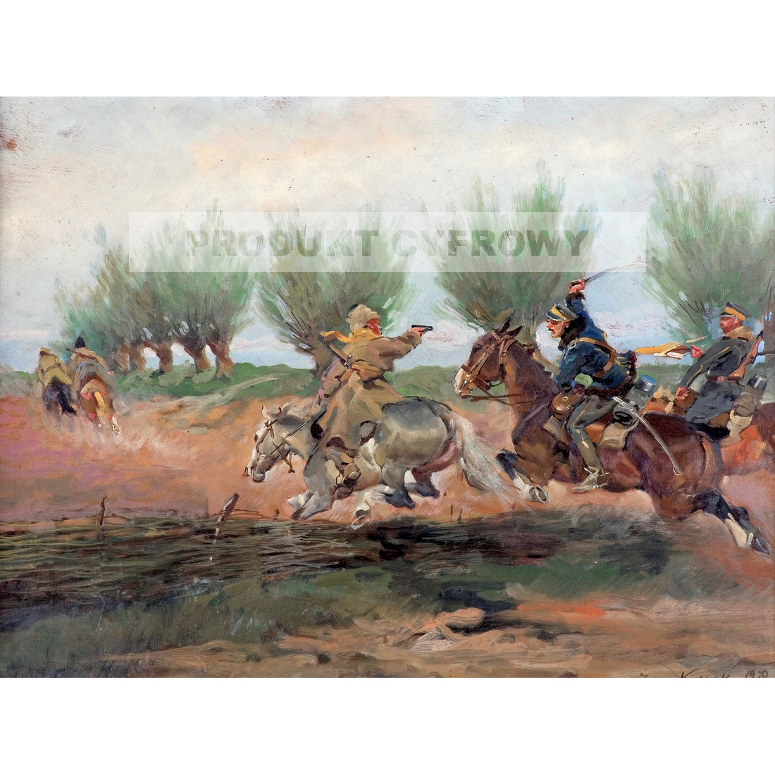 Jerzy Kossak Pogoń za bolszewikami — produkt cyfrowy do pobrania