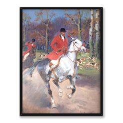 Jerzy Kossak Polowanie par force 2 30×40