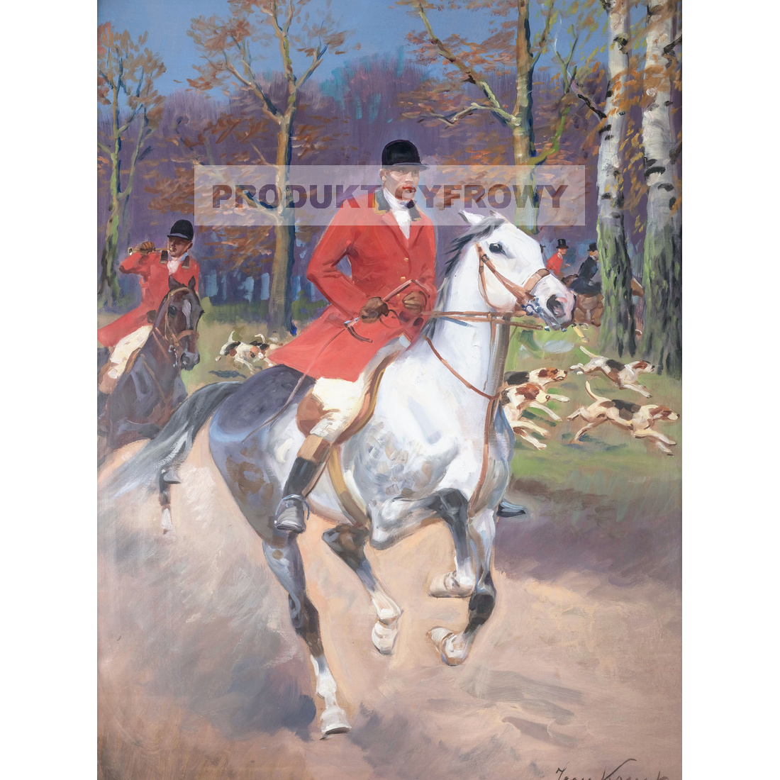 Jerzy Kossak Polowanie par force 2 — produkt cyfrowy do pobrania