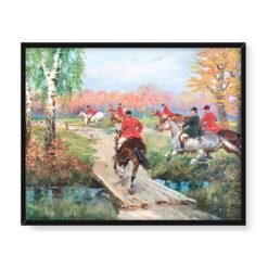 Jerzy Kossak Polowanie par force 50×40