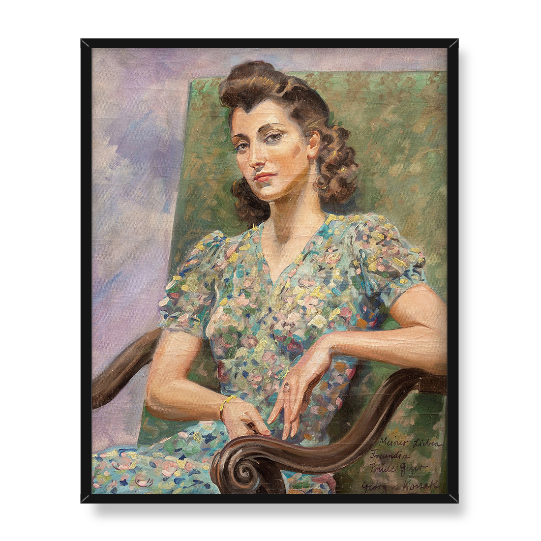 Jerzy Kossak Portret Trude Geyer 40x50 w RAMIE