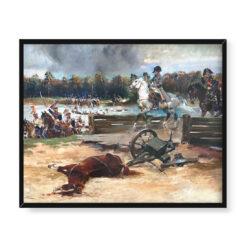 Jerzy Kossak Przeprawa przez Wilię 50×40