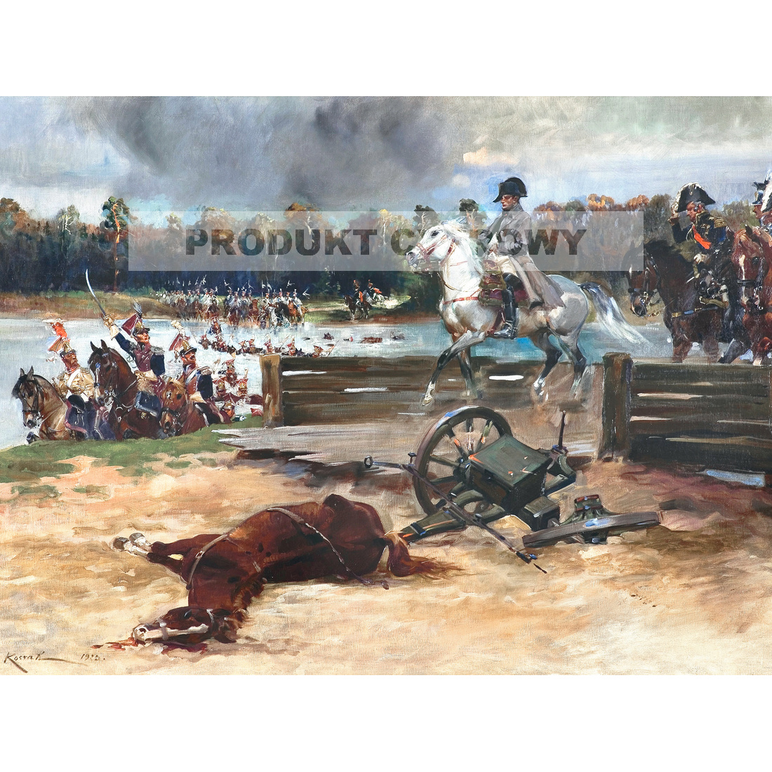 Jerzy Kossak Przeprawa przez Wilię — produkt cyfrowy do pobrania