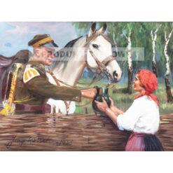 Jerzy Kossak Ułan z dziewczyną — produkt cyfrowy do pobrania