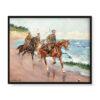 Jerzy Kossak Ułani nad brzegiem morza 50×40 w RAMIE