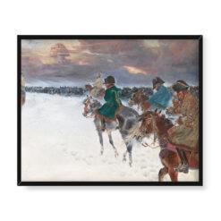Jerzy Kossak Wizja Napoleona podczas odwrotu z Moskwy 50×40