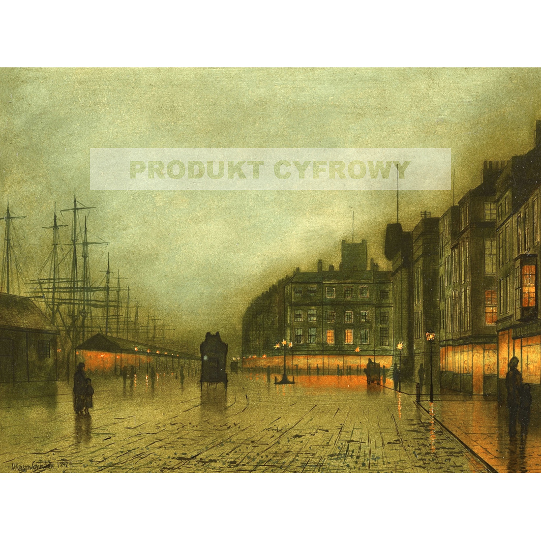 John Grimshaw Doki w Liverpoolu — produkt cyfrowy do pobrania