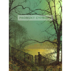 John Grimshaw Jezioro w parku Roundhay — produkt cyfrowy do pobrania