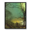 John Grimshaw Jezioro w parku Roundhay 40×50 w RAMIE