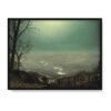 John Grimshaw Księżycowa noc w Wharfedale 30×40 w RAMIE