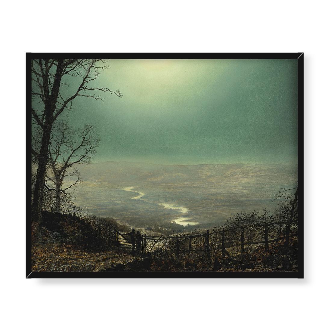 John Grimshaw Księżycowa noc w Wharfedale 50x40 w RAMIE