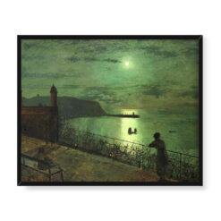 John Grimshaw Scarborough z ławek przy hotelu Grand 50×40