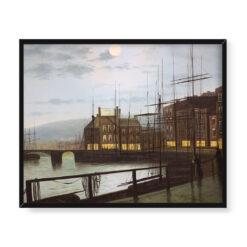 John Grimshaw Scena w porcie o zmierzchu 50×40