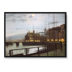 John Grimshaw Scena w porcie o zmierzchu 70×50